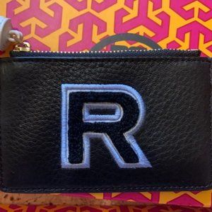Tory Burch "R" Monogram Card Case Key Fob